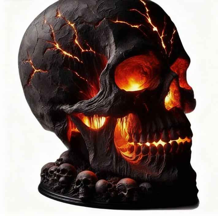 Skull Lava Lamp – LED Desk Light for Halloween