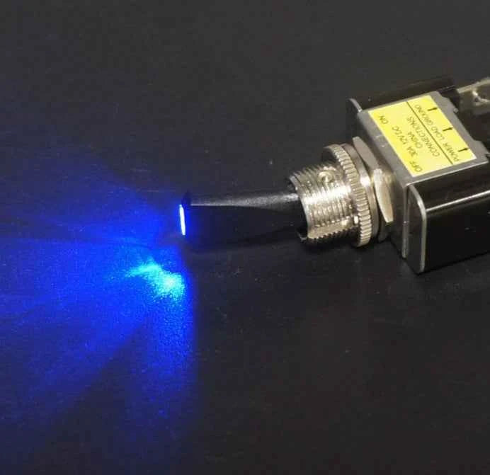 3 Pack Blue LED Toggle Switches - 12V 30A Rocker Switch for Marine, Car, Boat & ATV