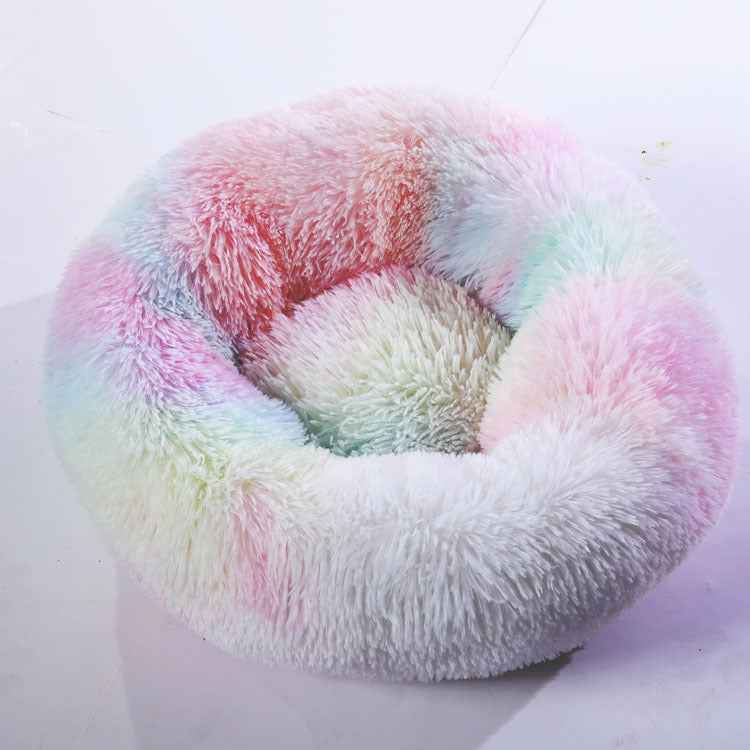 Hooded Plush Pet Nest – Burrow Bed for Cats & Small Dogs