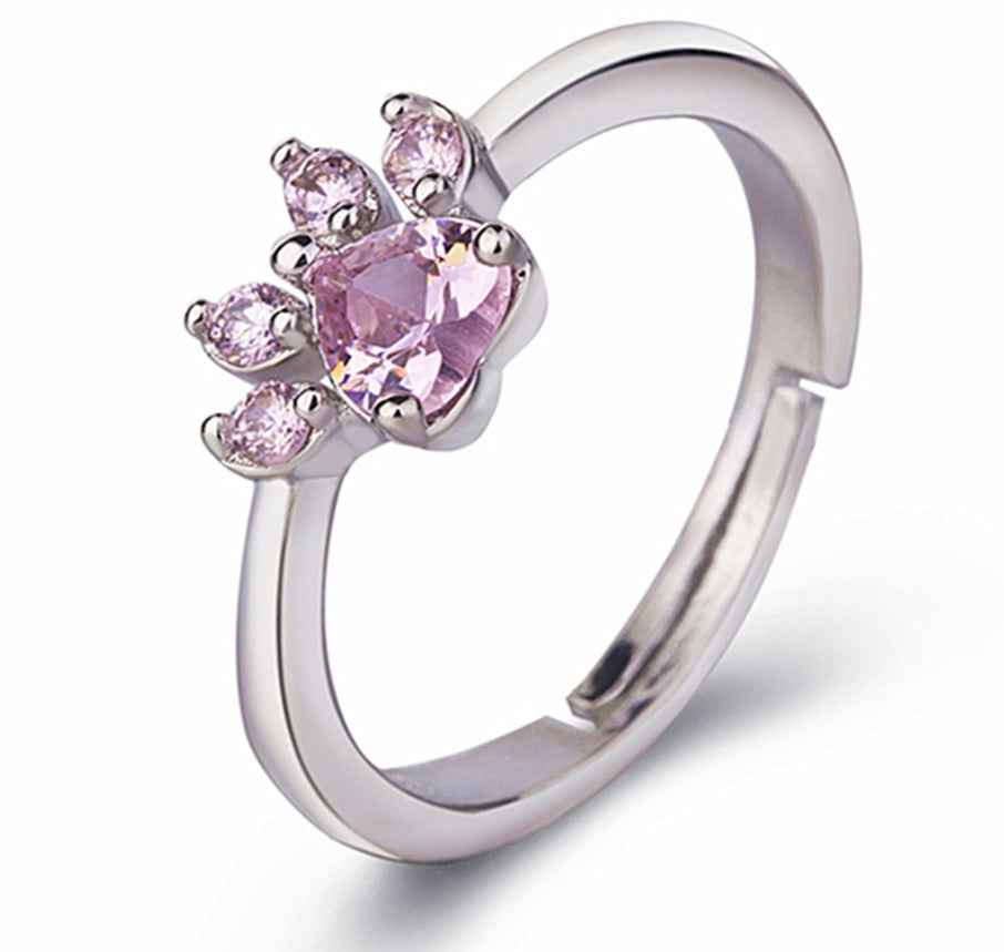 Cat & Dog Paw Ring Set – Gold or Silver Plated