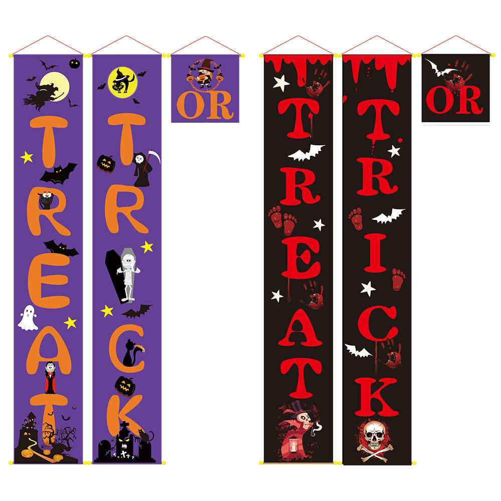 Halloween Banner & Couplet Set – Outdoor Wall Hanging