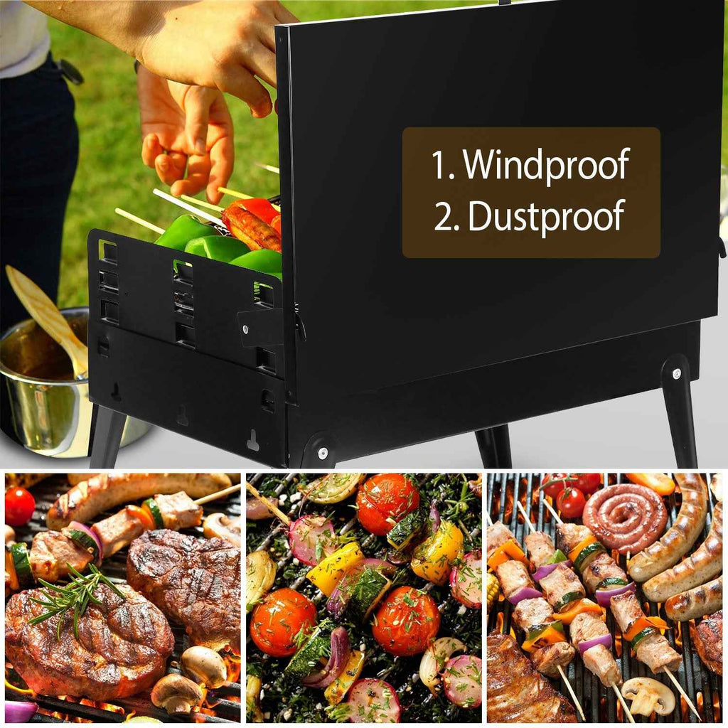 Foldable Portable Charcoal Grill – Suitcase BBQ for Camping