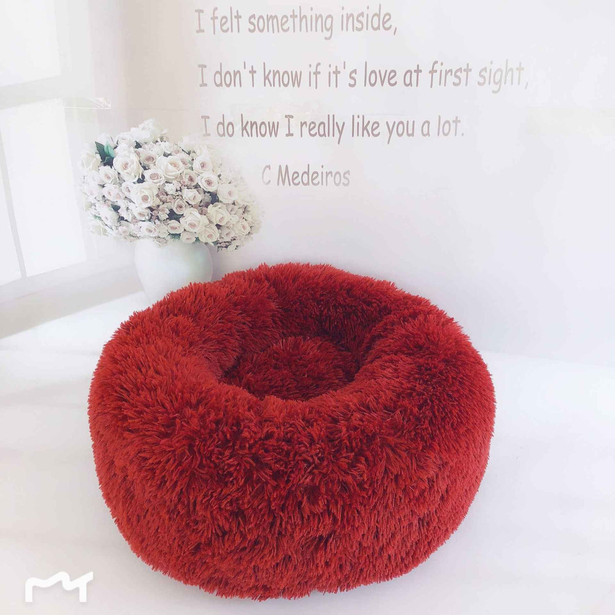 Hooded Plush Pet Nest – Burrow Bed for Cats & Small Dogs