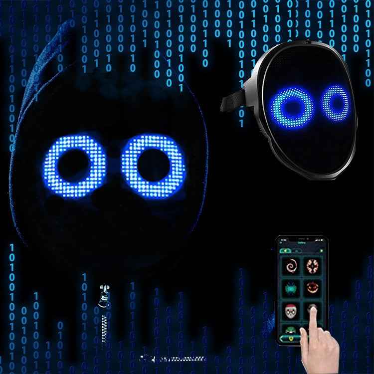 LED Face-Changing Mask – Gesture-Sensing, Party & Bar - GoSavvyNow
