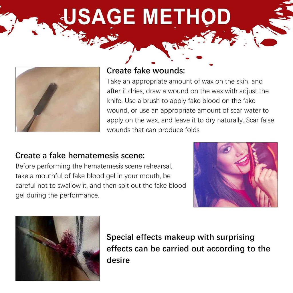 Halloween Wound Makeup Kit – Scar Wax & Fake Blood
