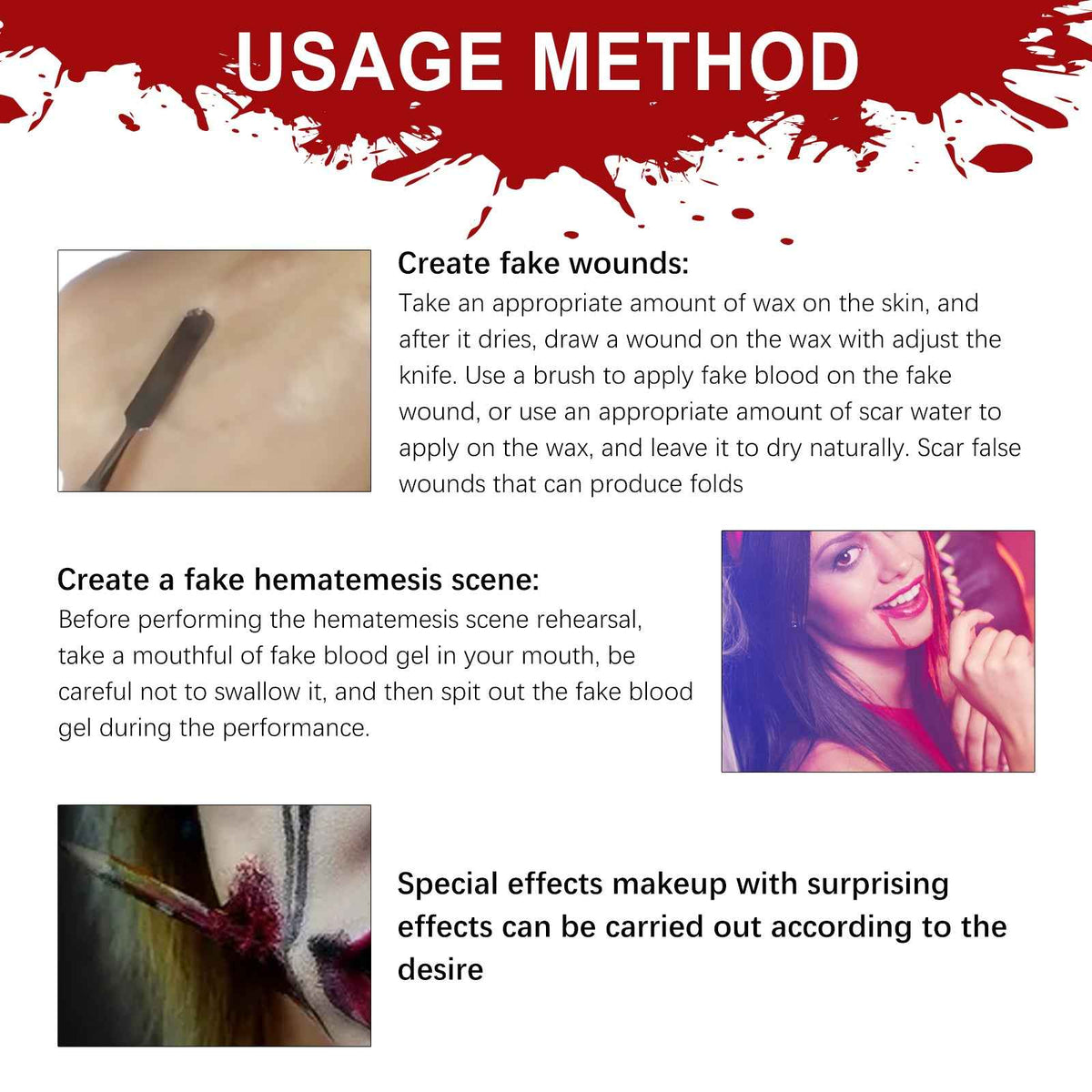 Halloween Wound Makeup Kit – Scar Wax & Fake Blood
