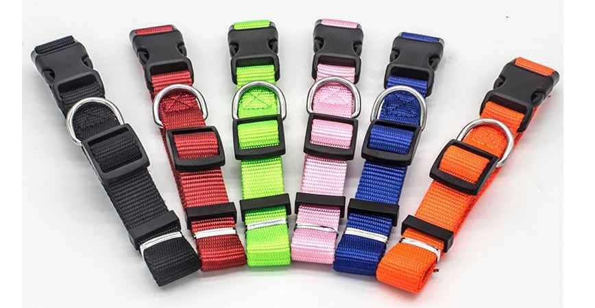 Adjustable Nylon Pet Collar – Quick-Release Buckle