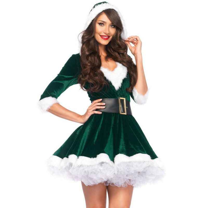 Women's Santa Hoodie Dress – Cozy Holiday Cosplay