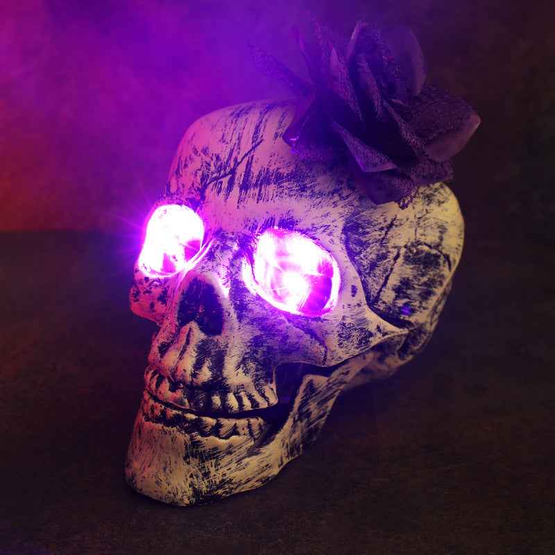 LED Skeleton Arm – Light-Up Yard & Haunted House Decor - Purple Eye Head Flower - GoSavvyNow