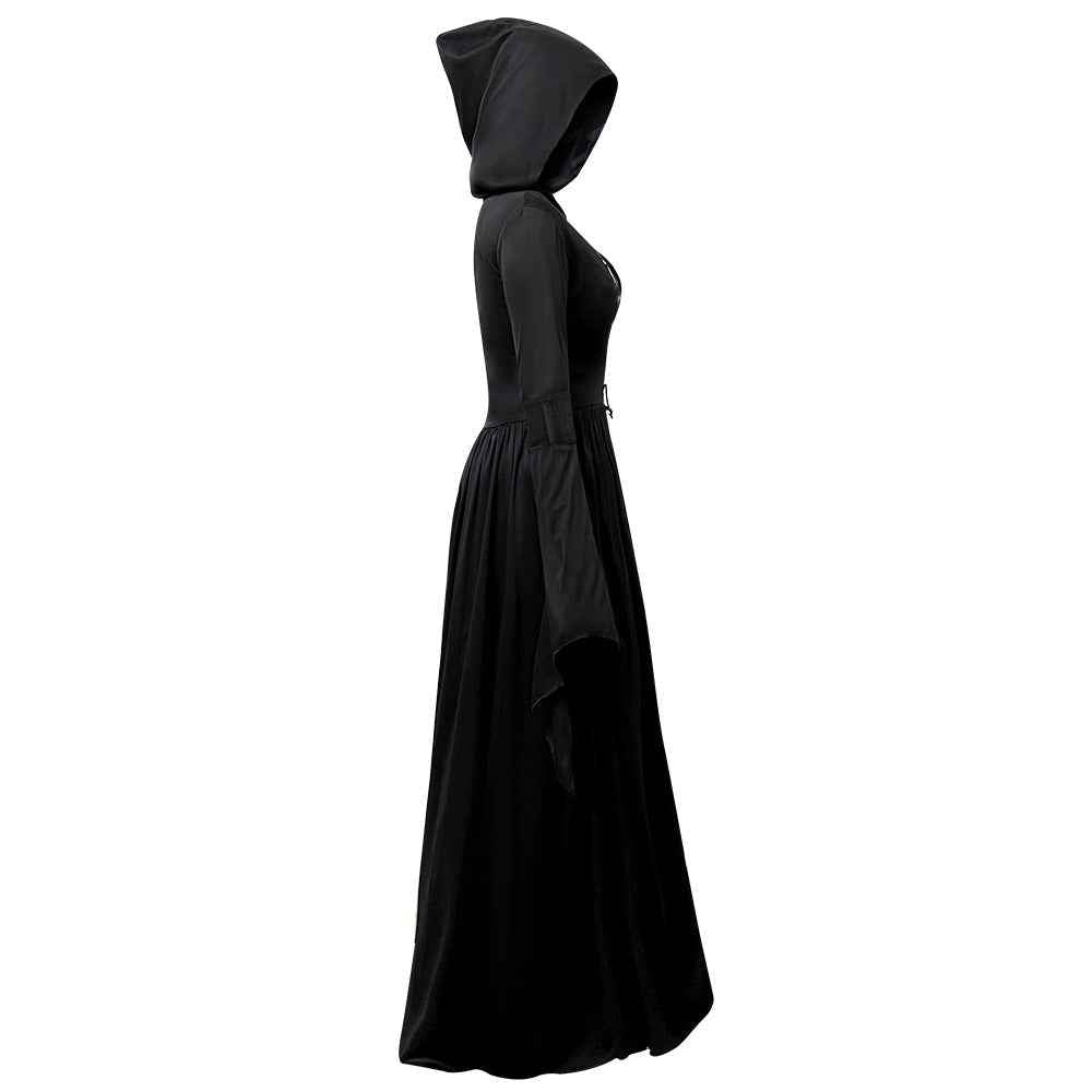 Women's Halloween Witch Dress With Hood