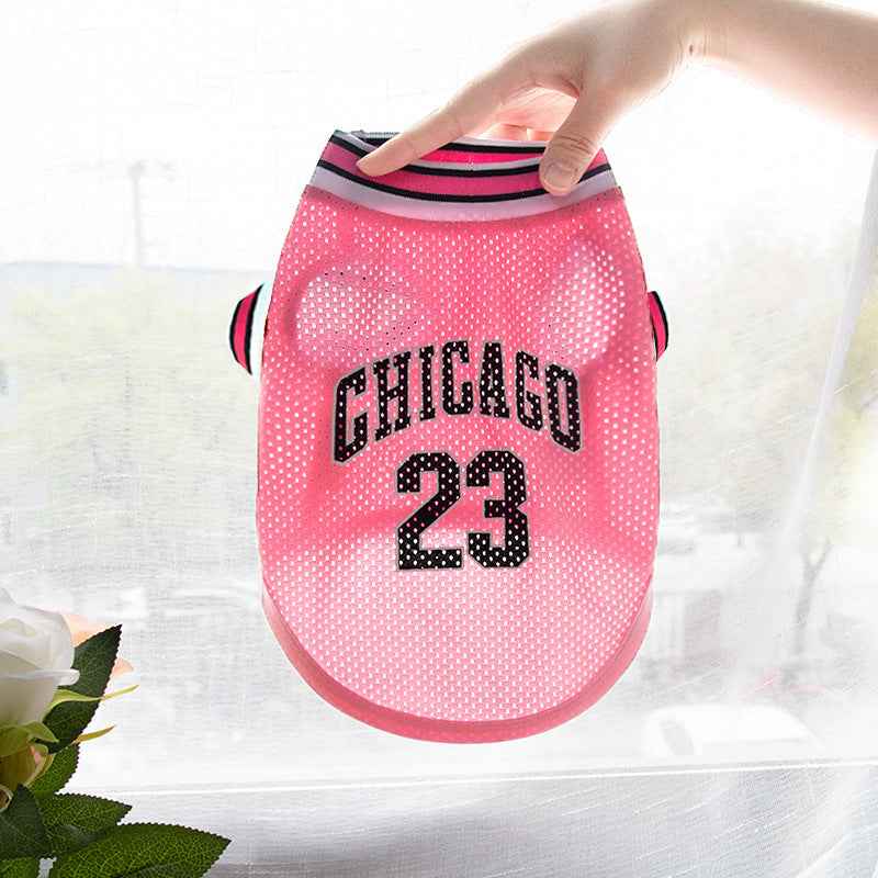 Dog Basketball Jersey - Summerwear for Active Pets