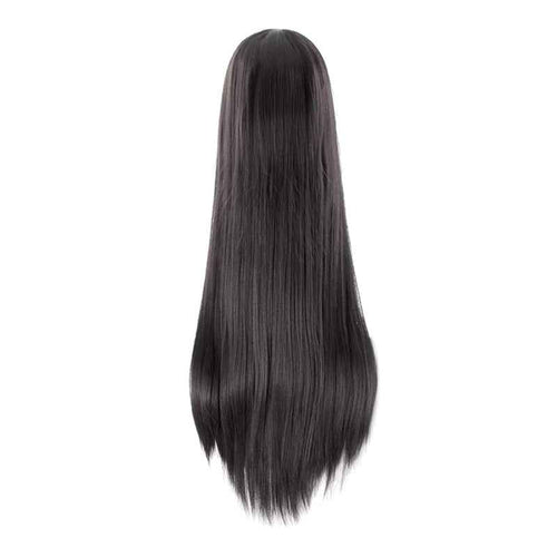 40" Straight Black Wig – Heat-Resistant, Costume & Anime