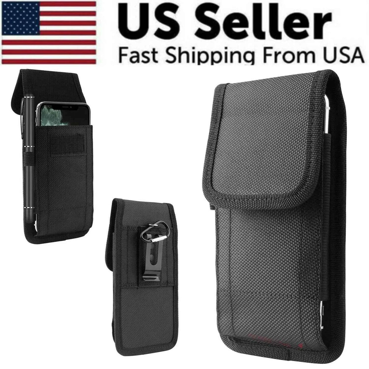Vertical Phone Holster with Wallet & Belt Clip