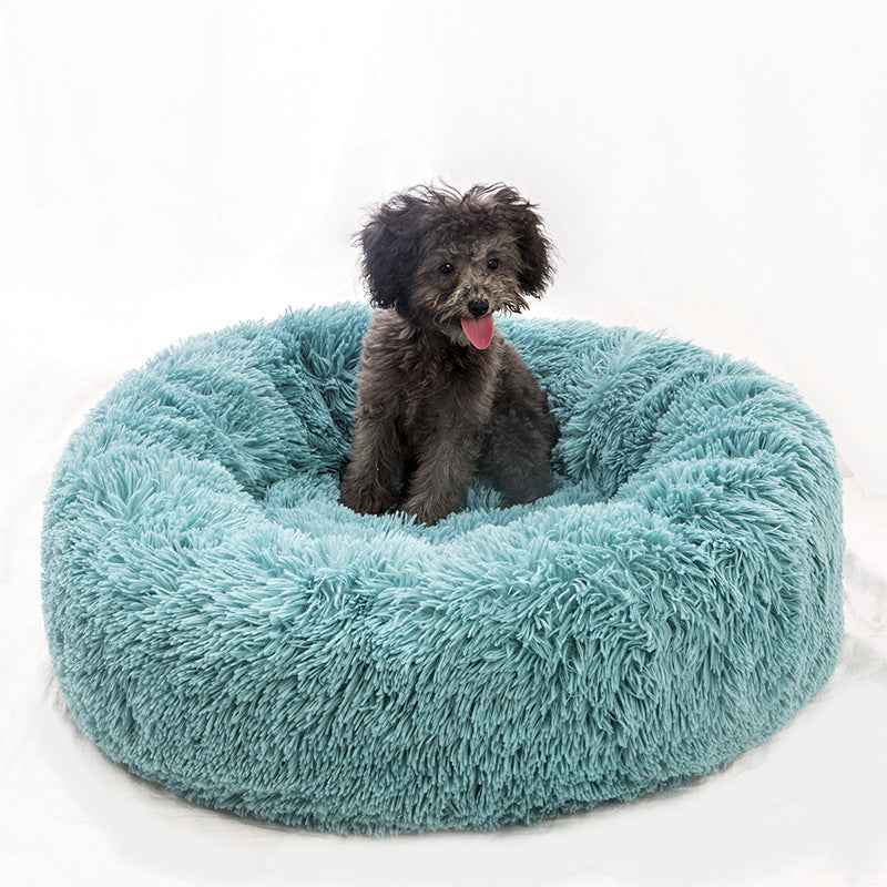 Hooded Plush Pet Nest – Burrow Bed for Cats & Small Dogs