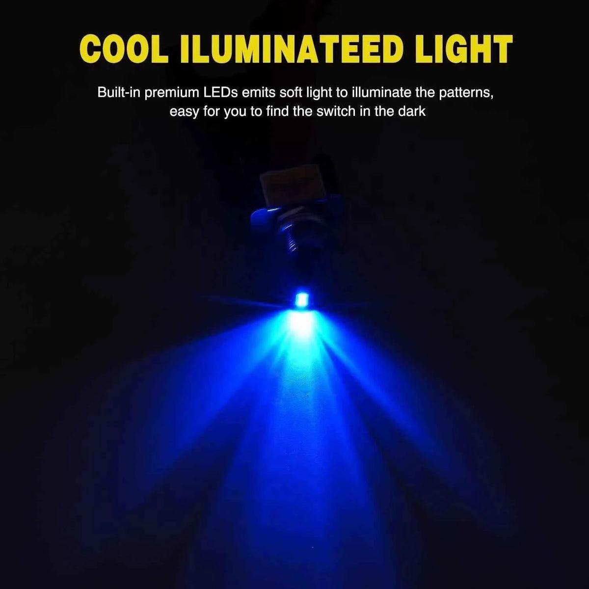3 Pack Blue LED Toggle Switches - 12V 30A Rocker Switch for Marine, Car, Boat & ATV