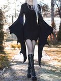 Elven Pixie Costume – Hooded Gothic Dress for Women - Black / 2XL - GoSavvyNow