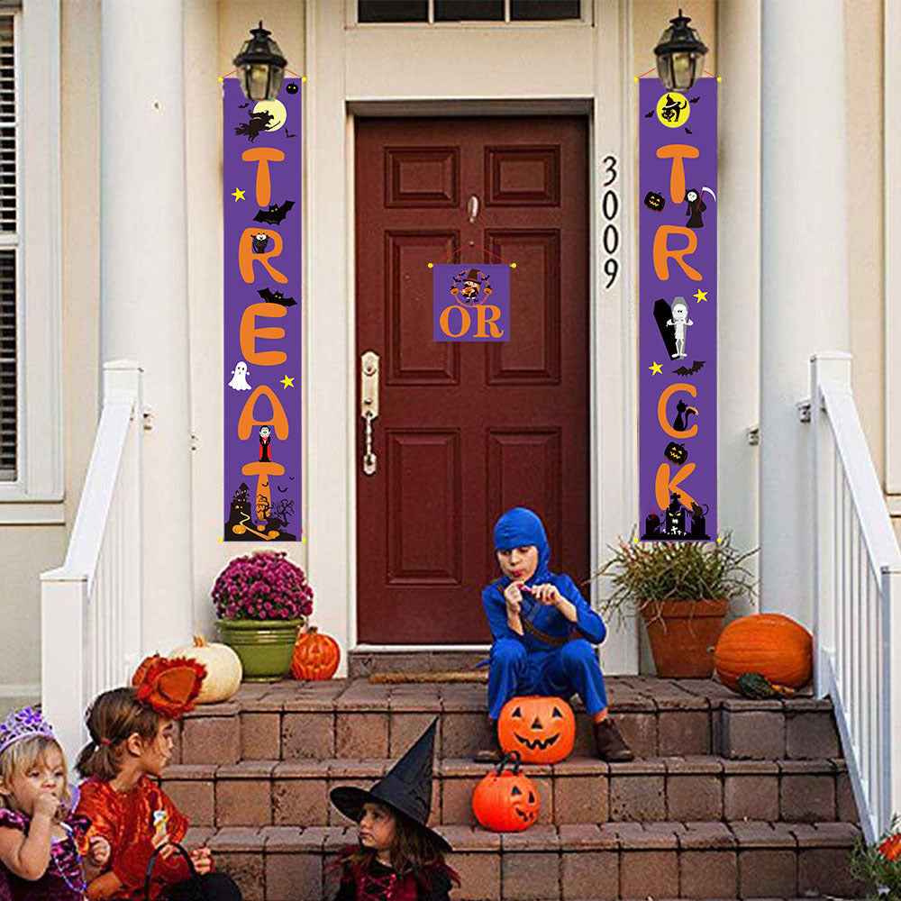 Halloween Banner & Couplet Set – Outdoor Wall Hanging