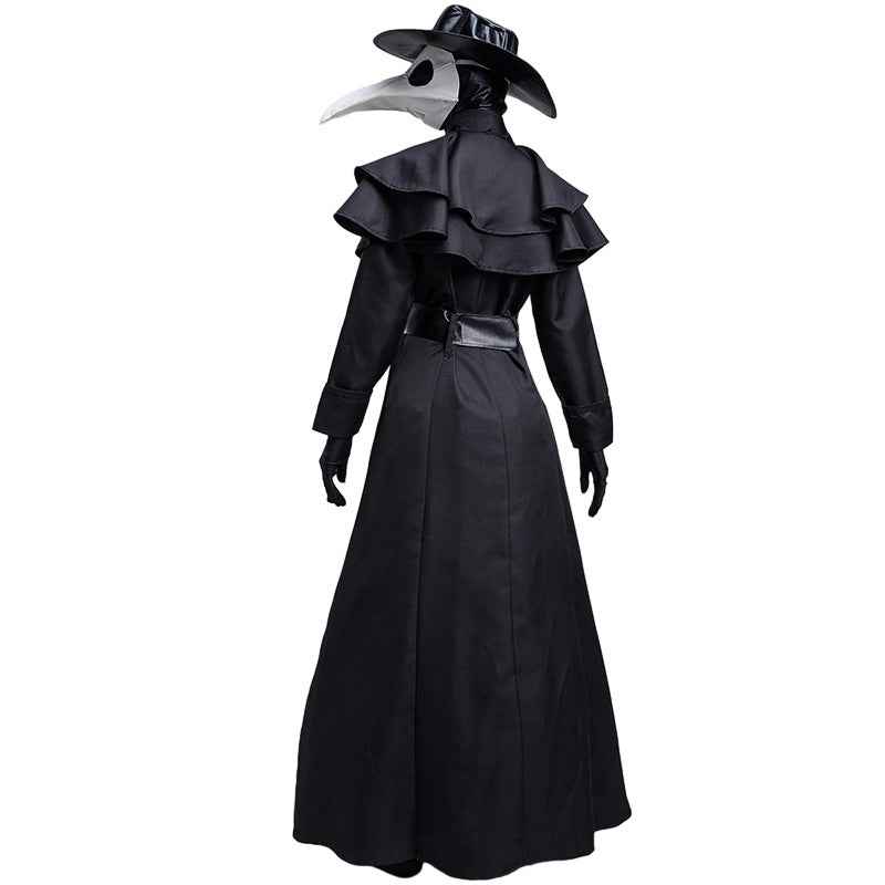 Plague Doctor Costume Set – Beak Mask, Hat & Gloves