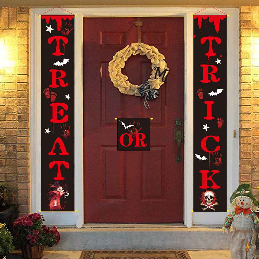 Halloween Banner & Couplet Set – Outdoor Wall Hanging