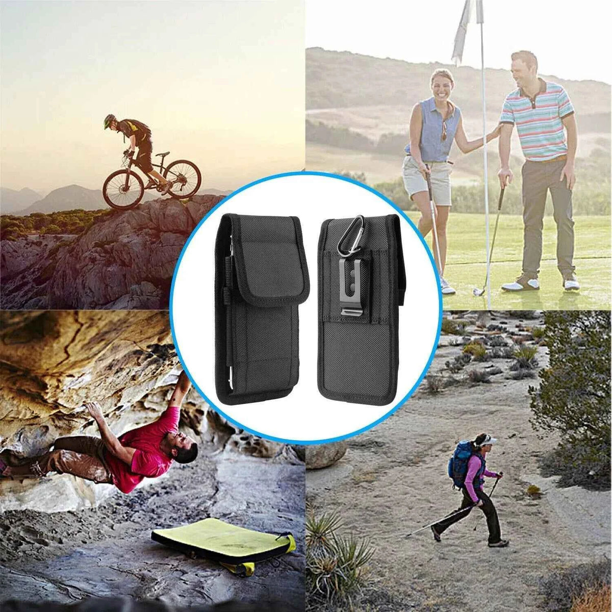 Vertical Phone Holster with Wallet & Belt Clip
