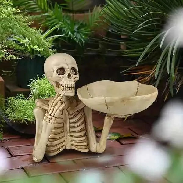 Skull Serving Tray & Bowl Set – Gothic Décor