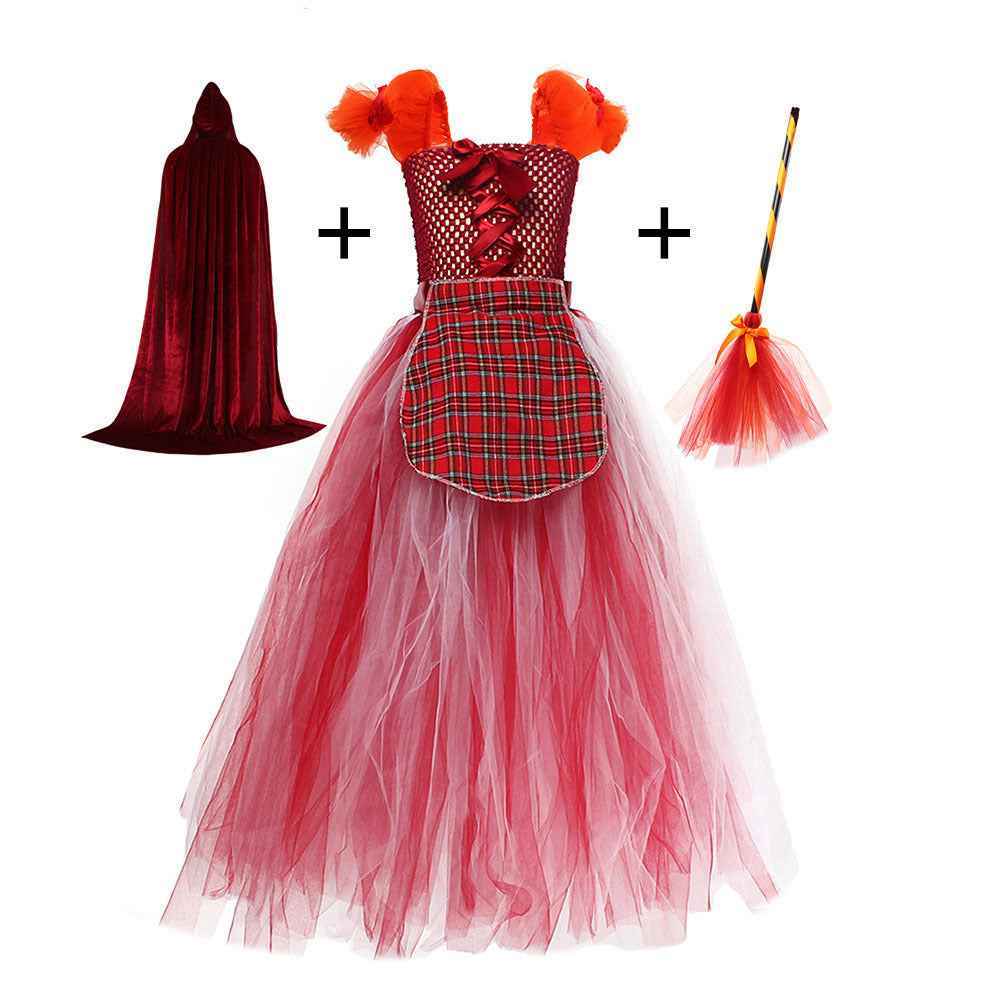 Girls Witch Costume with Broom