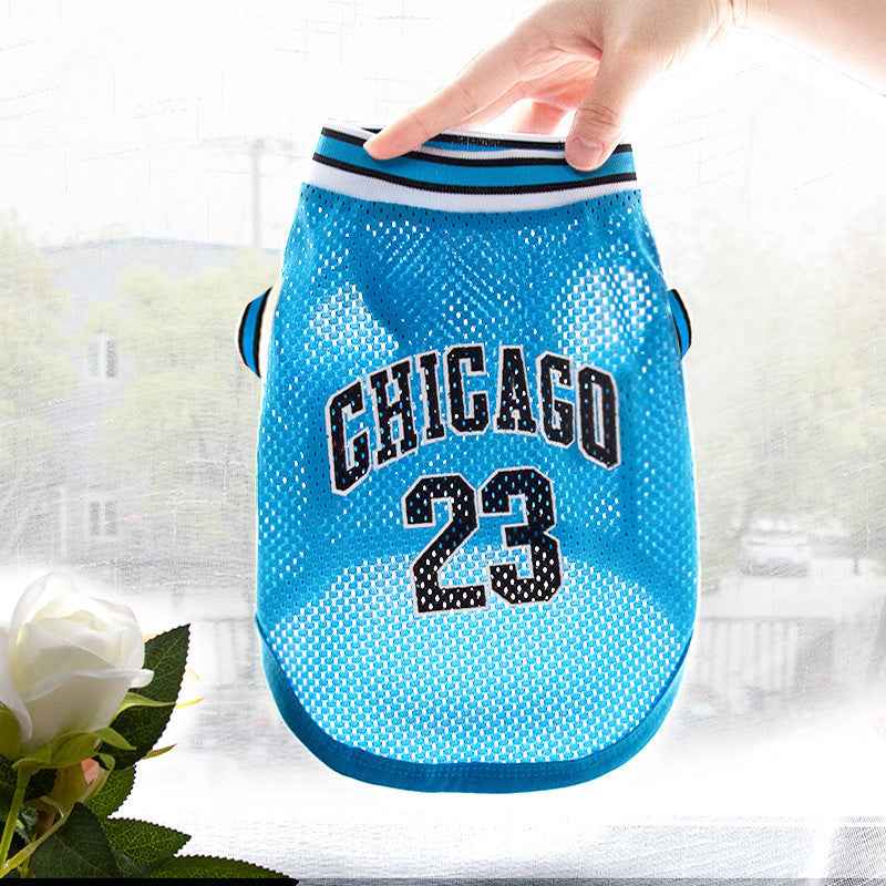 Dog Basketball Jersey - Summerwear for Active Pets