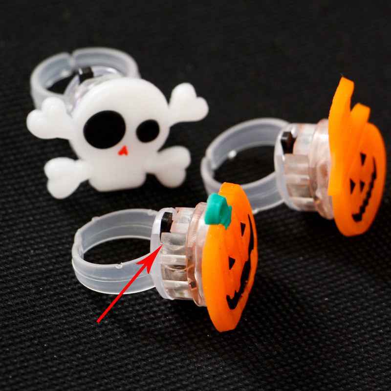Glowing Halloween Brooch & Ring – LED Party Jewelry