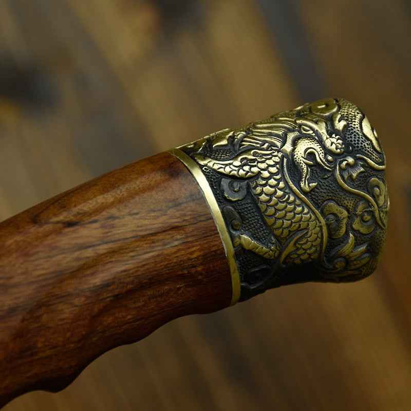 Hand-Forged Chef Knife – 7Cr17MoV Steel, Carved Wood Handle