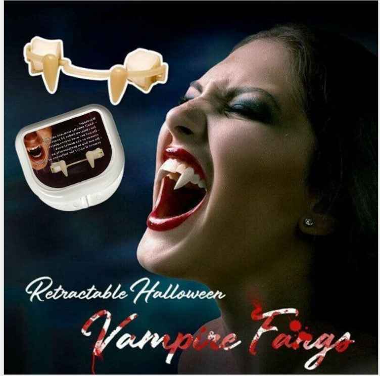 Retractable Vampire Fangs – Reusable Costume Teeth
