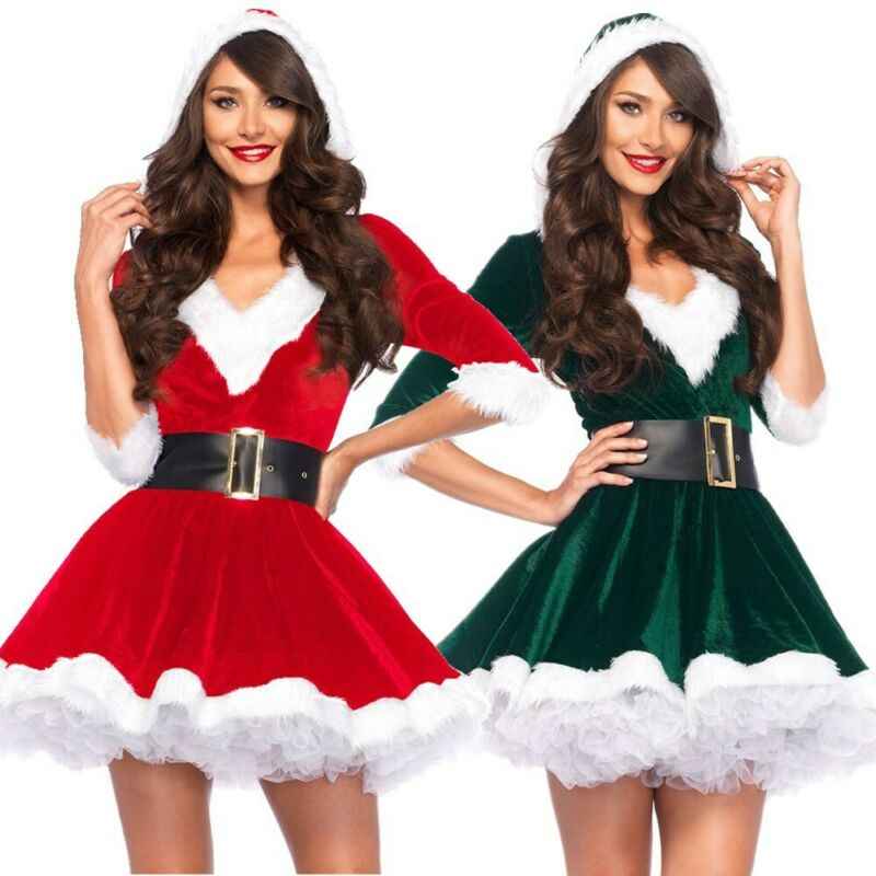 Women's Santa Hoodie Dress – Cozy Holiday Cosplay