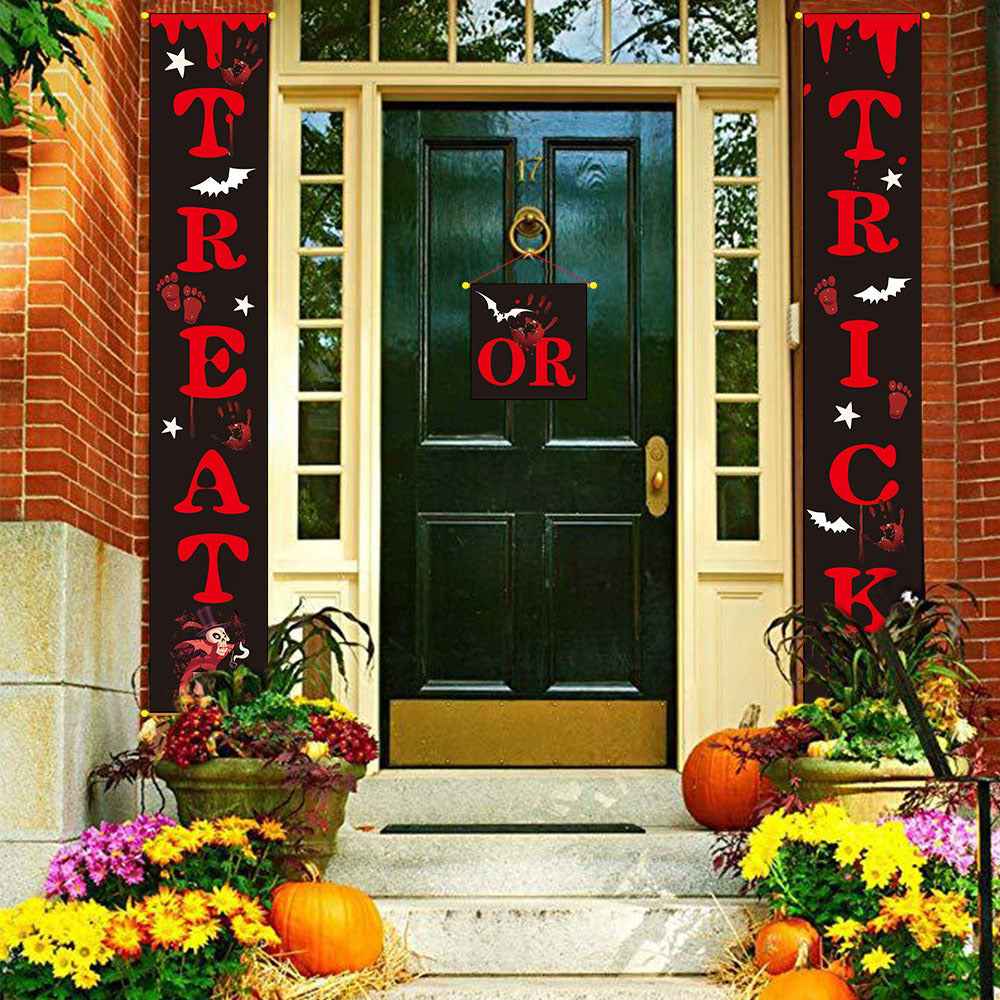 Halloween Banner & Couplet Set – Outdoor Wall Hanging