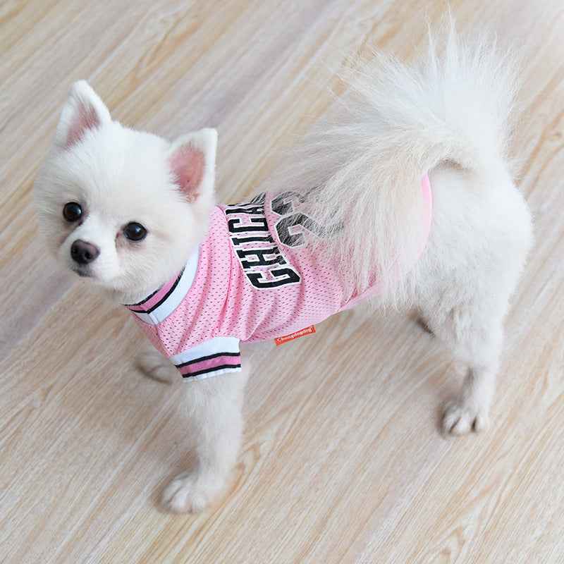 Dog Basketball Jersey - Summerwear for Active Pets