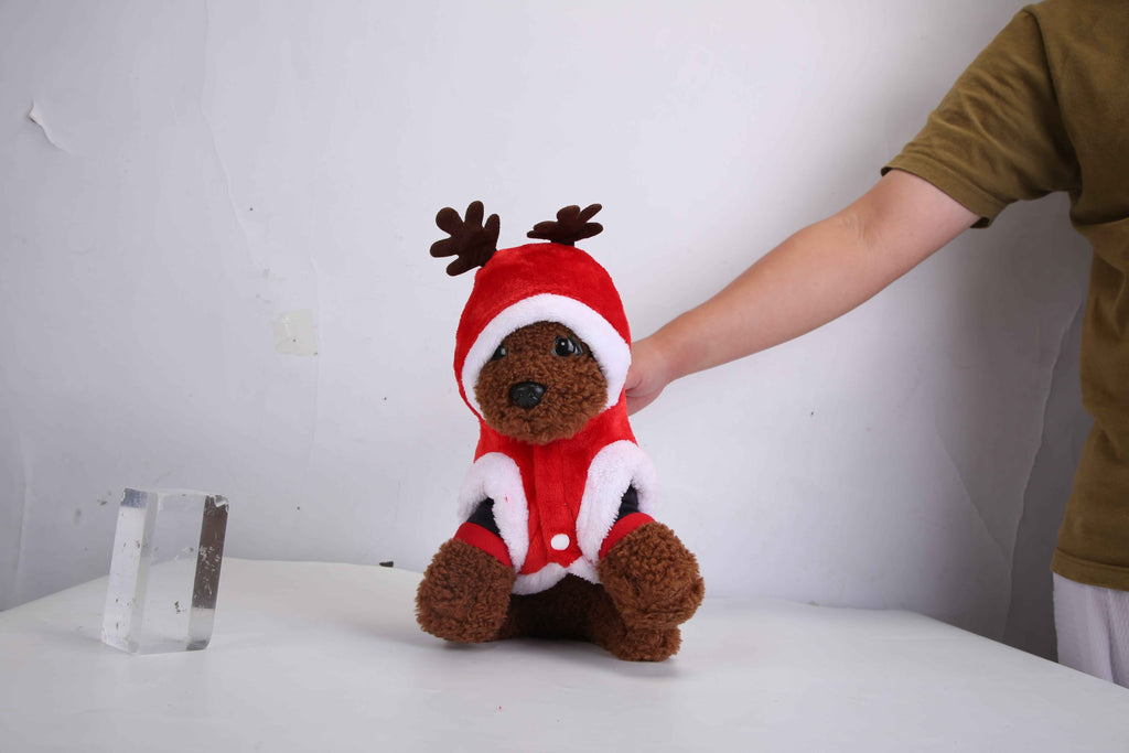 Pet Santa Reindeer Costume with Antlers – Dogs & Cats