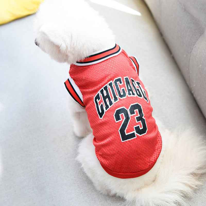 Dog Basketball Jersey - Summerwear for Active Pets