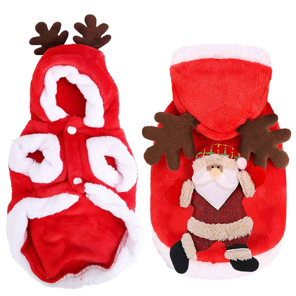 Pet Santa Reindeer Costume with Antlers – Dogs & Cats