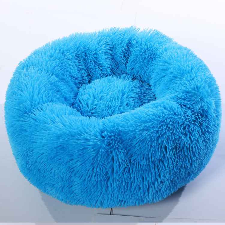 Hooded Plush Pet Nest – Burrow Bed for Cats & Small Dogs