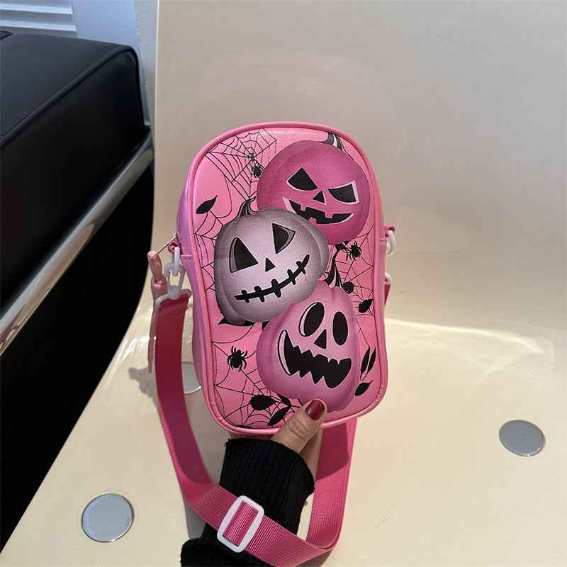Halloween Graffiti Phone Bag – Pumpkin & Ghost Crossbody