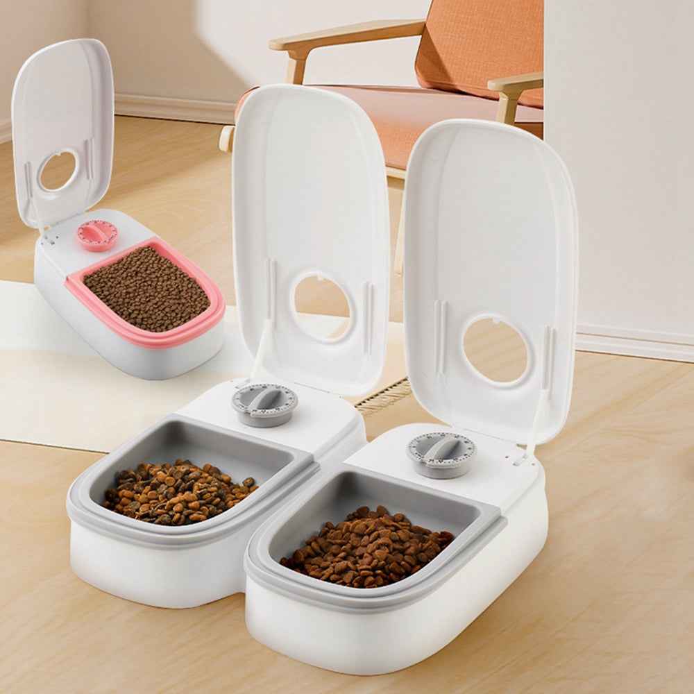 Automatic Pet Feeder & Water Dispenser – Gravity, Stainless