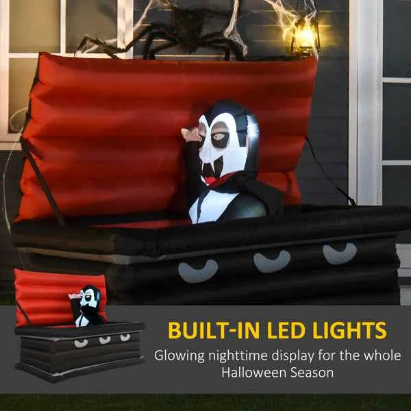 Vampire & Coffin Inflatable Yard Decor