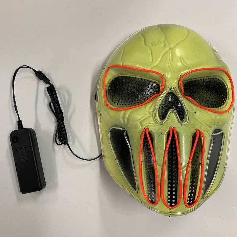 Plastic Halloween Mask – Ice Blue & Red - GoSavvyNow