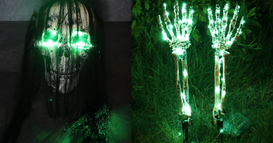 LED Skeleton Arm – Light-Up Yard & Haunted House Decor