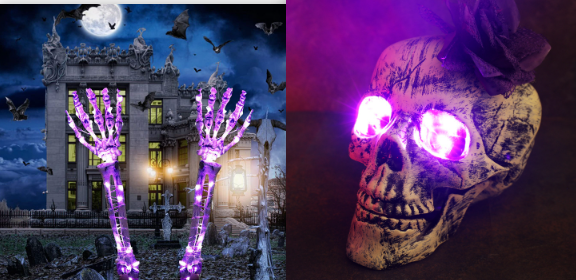 LED Skeleton Arm – Light-Up Yard & Haunted House Decor