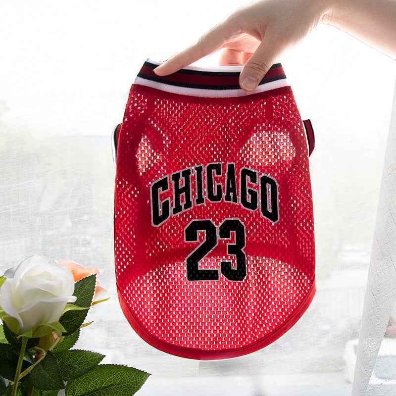 Dog Basketball Jersey - Summerwear for Active Pets