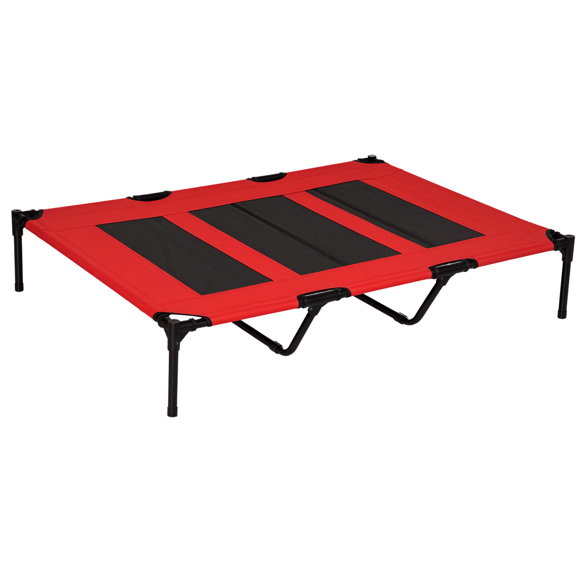 XL Elevated Dog Cot – Metal Frame, Breathable Mesh, Carry Bag - Red / 930x250x80 mm - GoSavvyNow