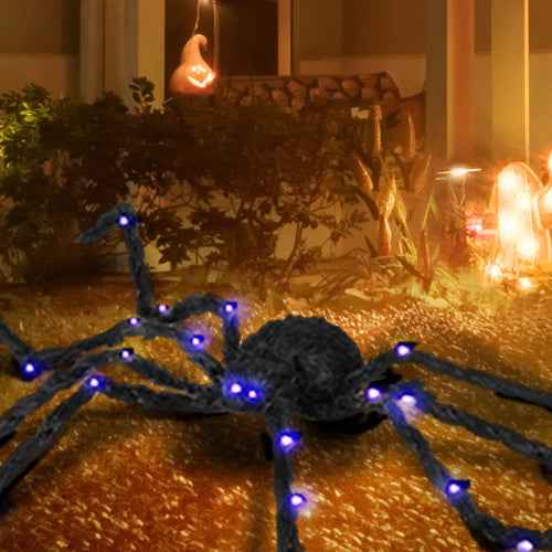 Light-Up Oversized Halloween Spider – Bendable Legs