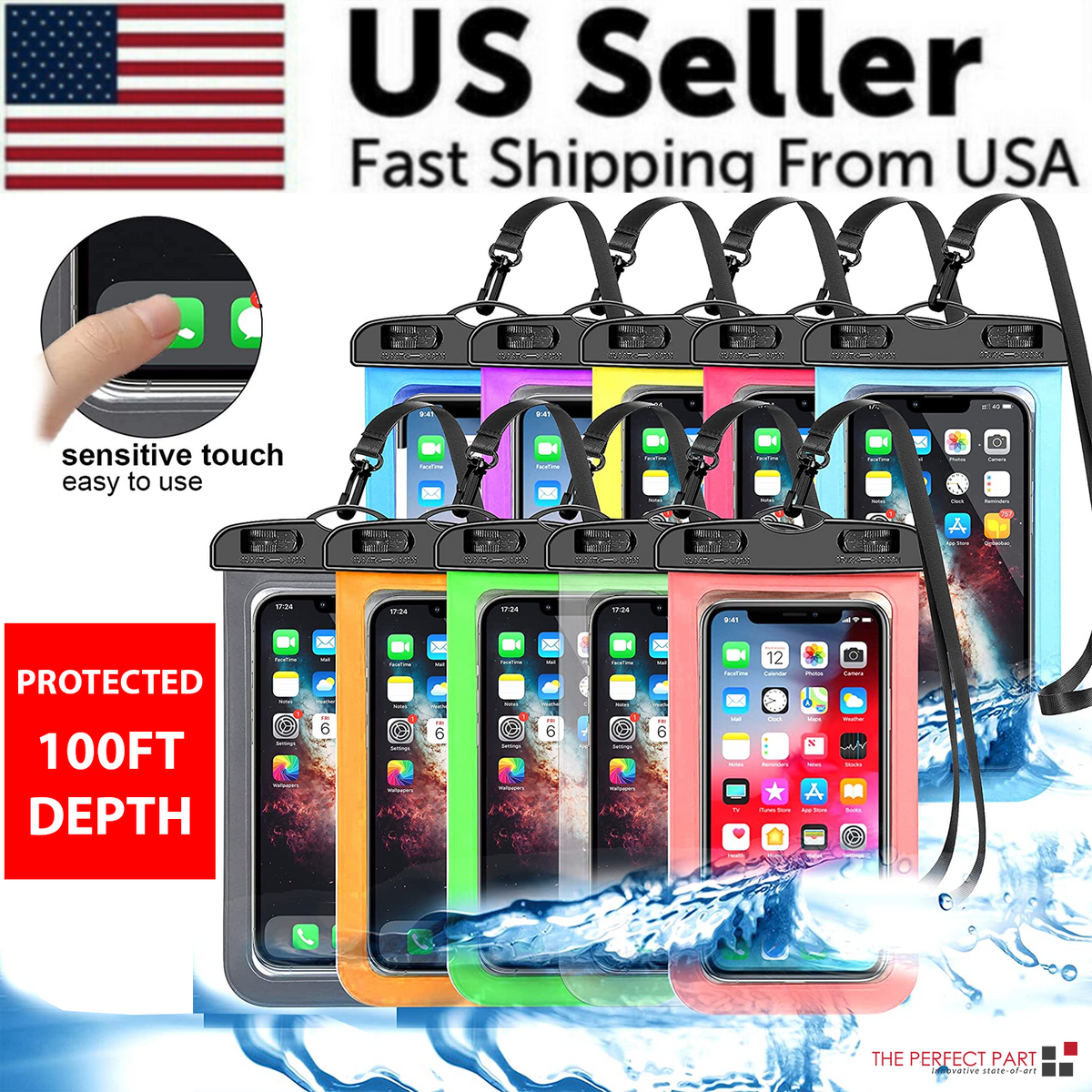 3 Pack Waterproof Floating Cell Phone Pouch Dry Bag Case Cover For - GoSavvyNow