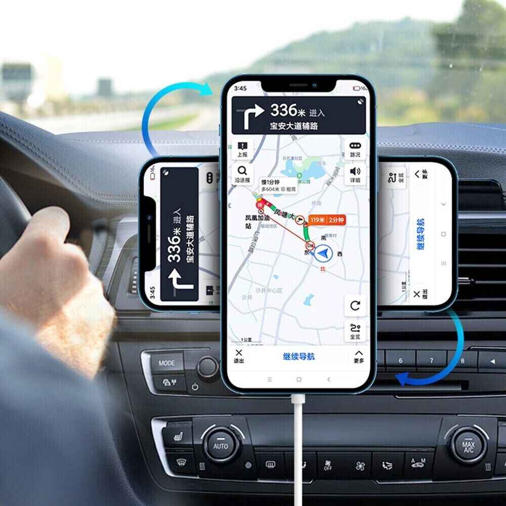 Magnetic Wireless Charger Car Mount Holder For iPhone 12 13 14 Pro Max - GoSavvyNow