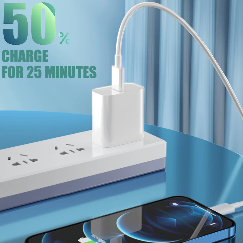 2024 20W USB-C Fast Charger PD Adapter Cable For iPhone 14/13/12/11 XR - GoSavvyNow