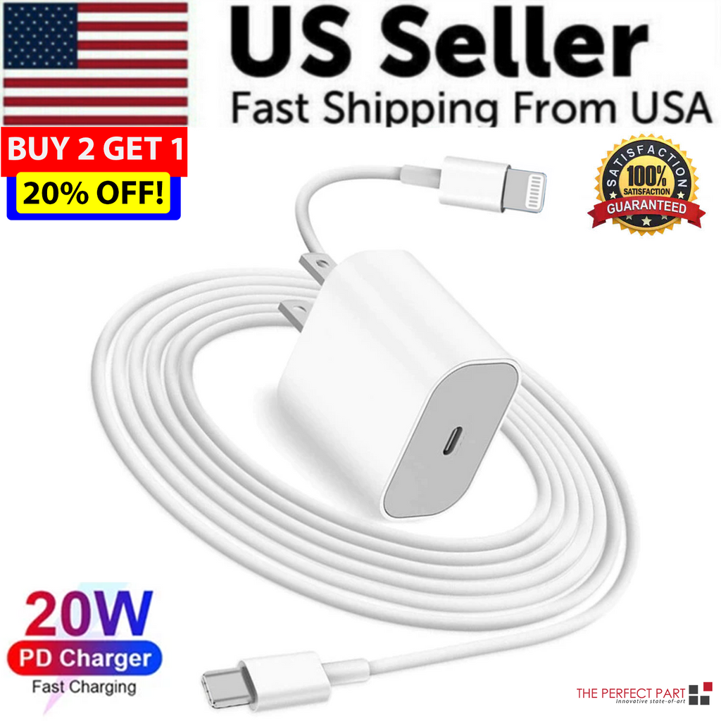 2024 20W USB-C Fast Charger PD Adapter Cable For iPhone 14/13/12/11 XR - GoSavvyNow